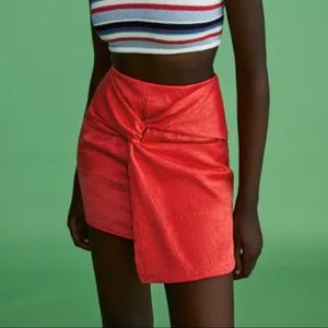 NWT Zara Coral Mini Skirt